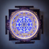 Sri Yantra blue