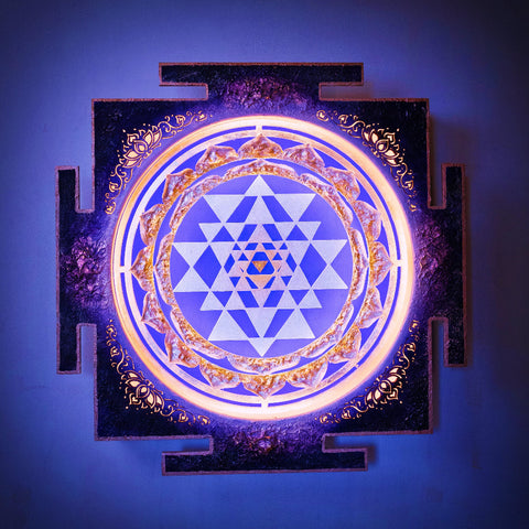 Sri Yantra blue