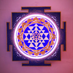 Sri Yantra blue 35cm